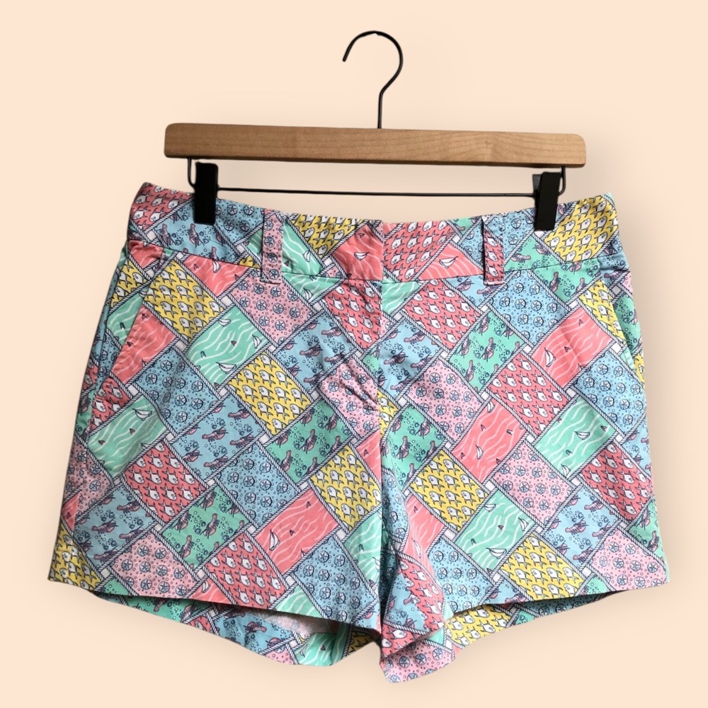 Vineyard Vines Multicolor Patchwork Patterned Sho… - image 2